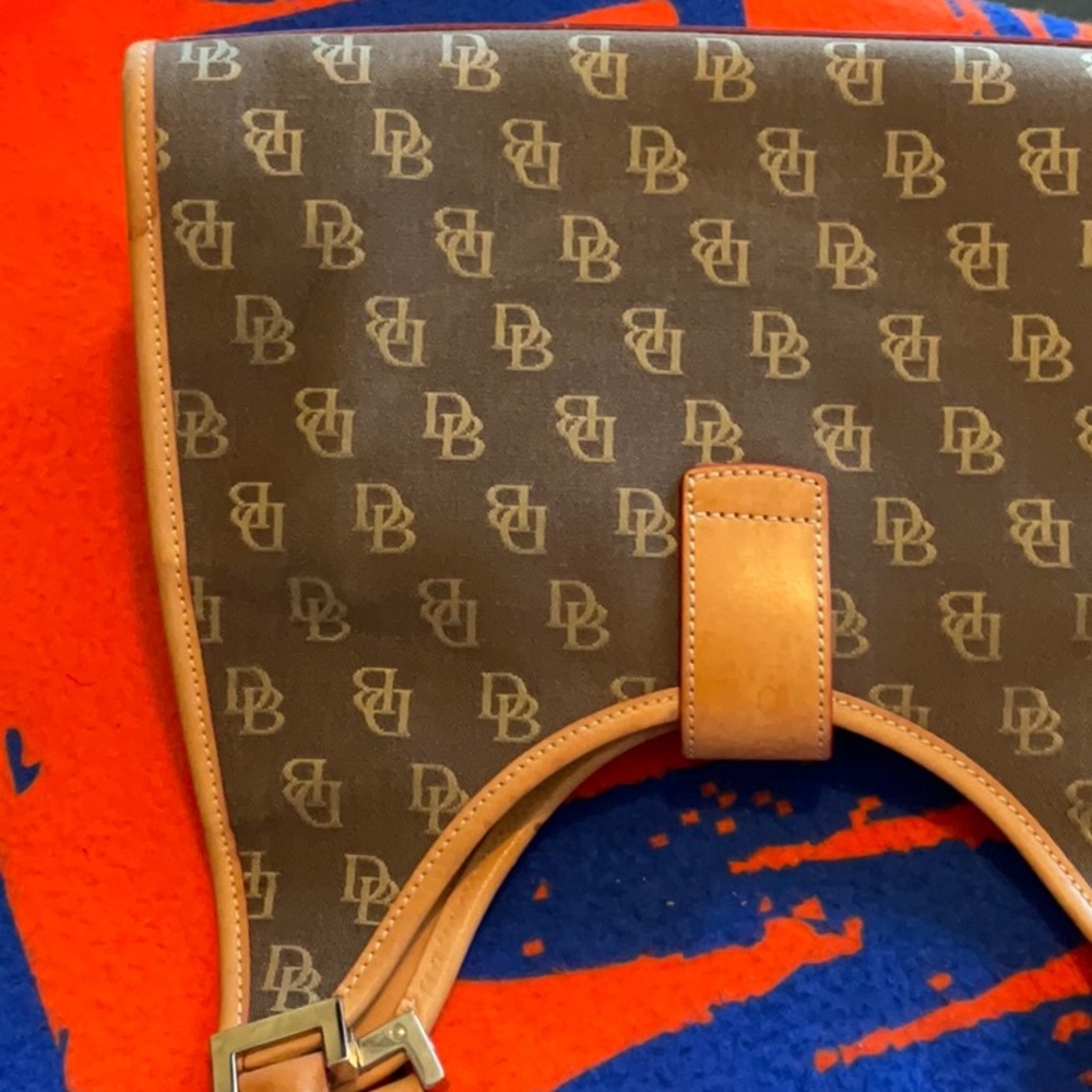Dooney & Bourke Vintage Set of 3 Taupe Canvas & Tan Leather Bags, Preowned - Picture 11 of 16